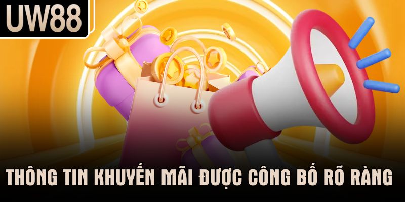 Thông tin khuyến mãi được công bố rõ ràng